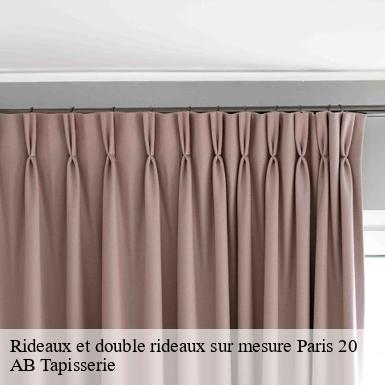 Rideaux et double rideaux sur mesure  paris-20-75020 AB Tapisserie 
